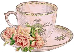 Vintage Tea Cup Clipart.