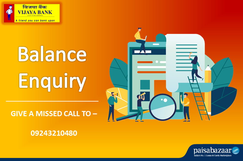 Vijaya Bank Balance Enquiry by Number, Missed Call, SMS, Net.