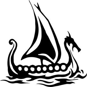 DF USA DECALS Viking Ship Norse Symbolic.