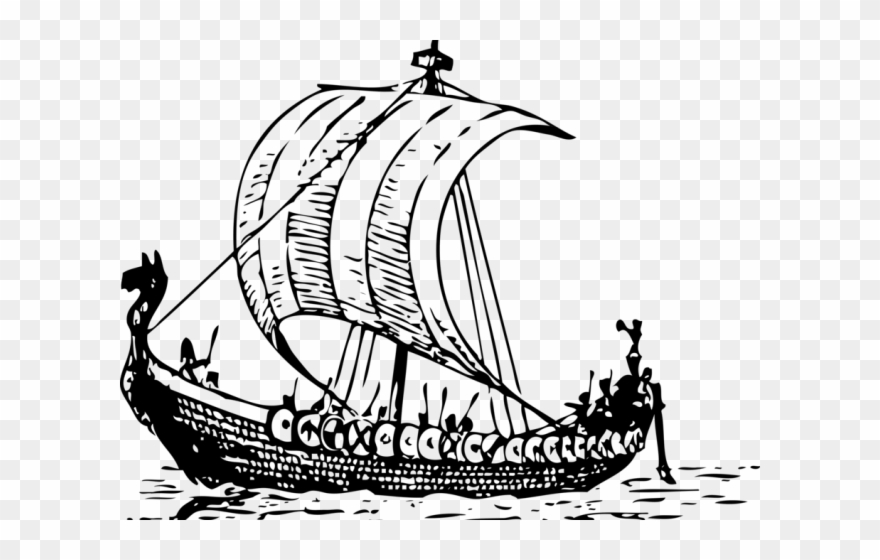 Viking Ship Clipart Sail.