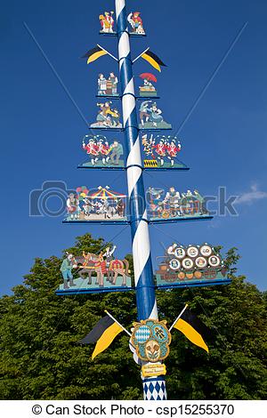 Bilder von bayerischer, münchen, traditionelle, Markt, Maibaum.