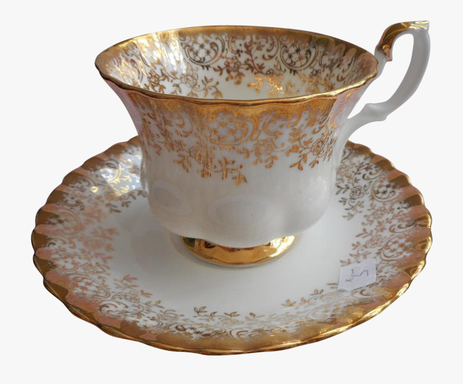 Free Download Royal Albert Gold Vintage Tea Cup Clipart.