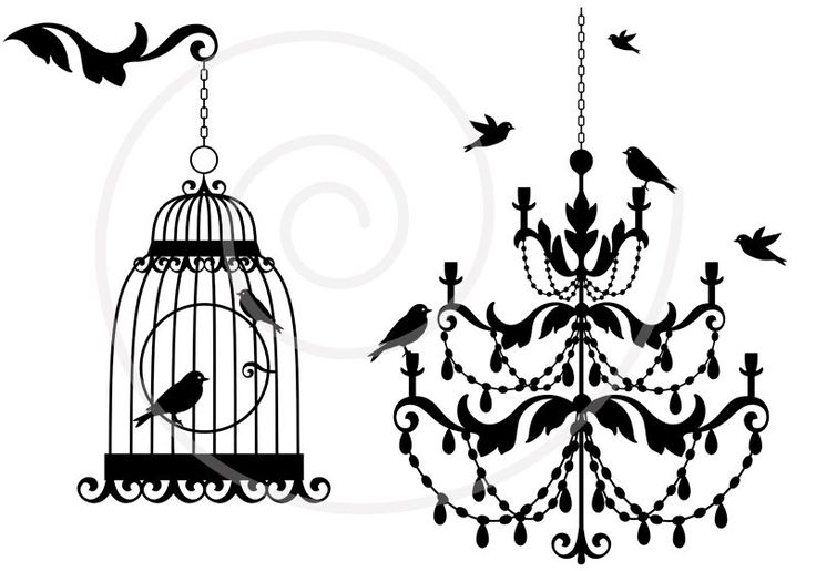 Vintage Chandelier Clipart.