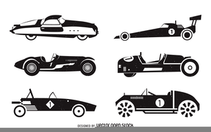 Vintage Race Car Clipart.