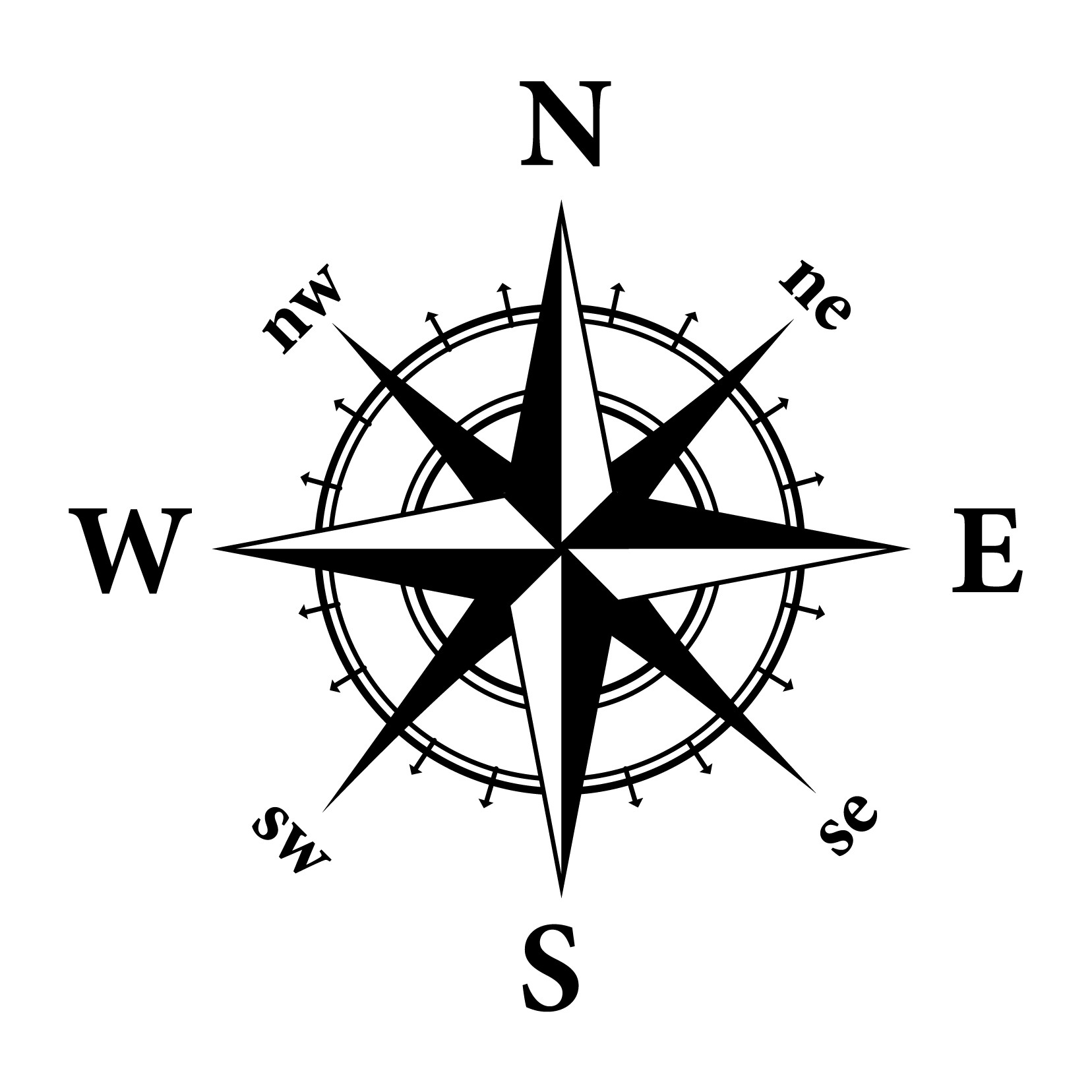 Clipart Compass Star.