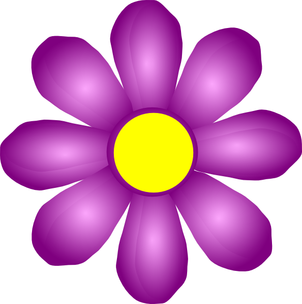 Violet Flower Clip Art.