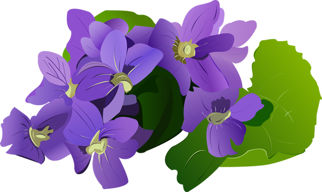 Violet Flower Clipart.