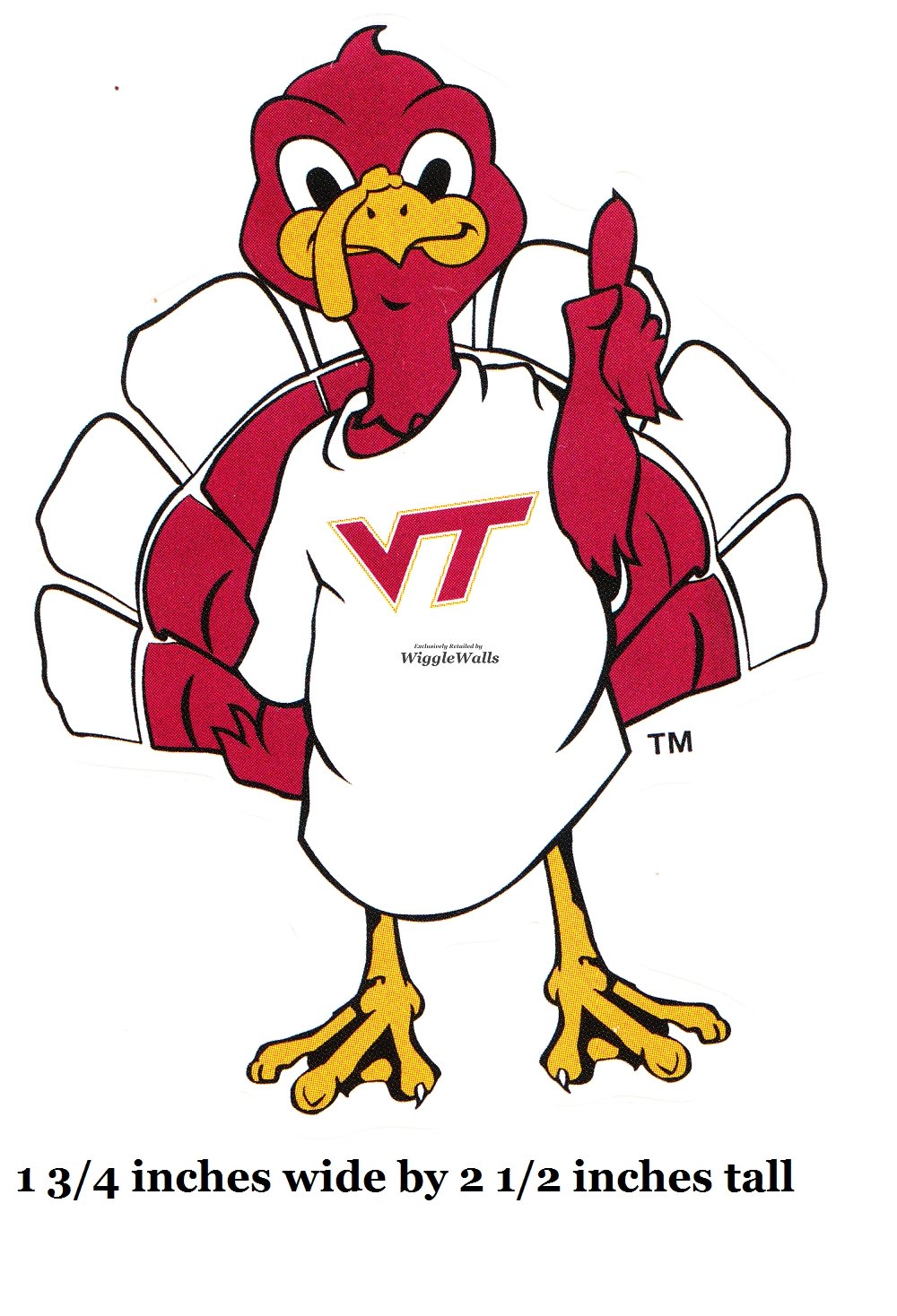 Amazon.com: 2 Inch Hokie Bird Logo Virginia Tech Hokies.