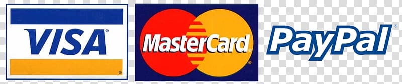 Visa MasterCard and Paypal logos, Payment Credit card Debit.