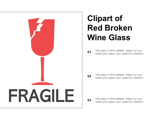 Clipart Of Red Broken Wine Glass Ppt PowerPoint Presentation.