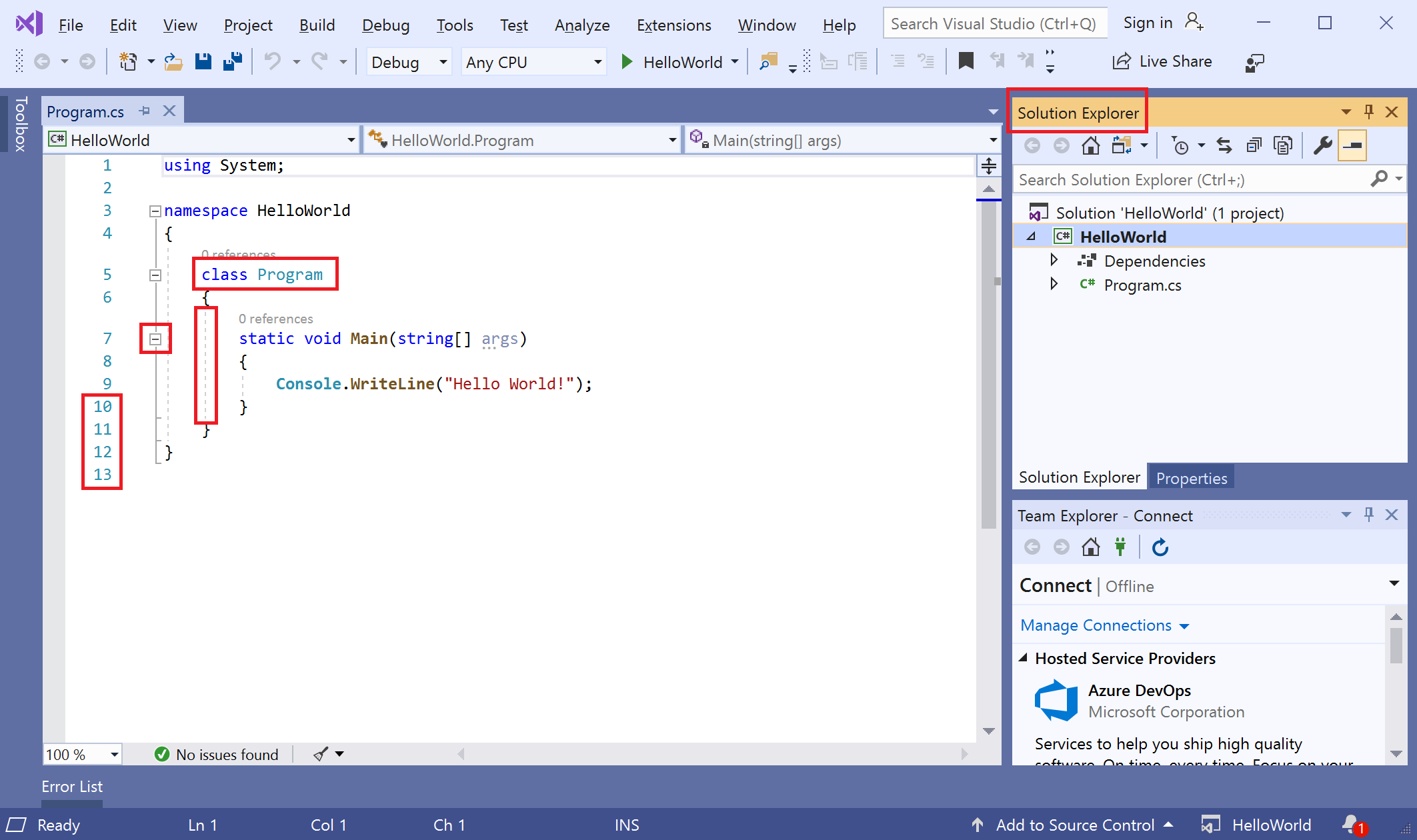 Overview of Visual Studio.