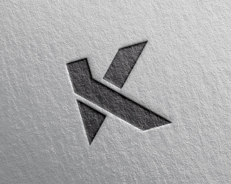 letter VK Designed by vectorizm.