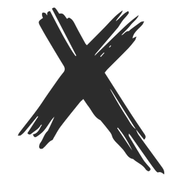 X mark scribble icon.