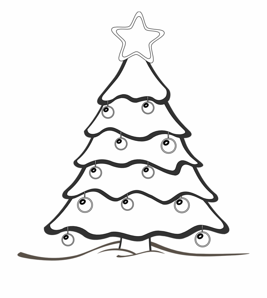 Xmas Tree Clipart Black And White 6 0 Christmas Clip.