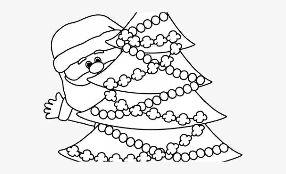 Santa Clipart Black And White.