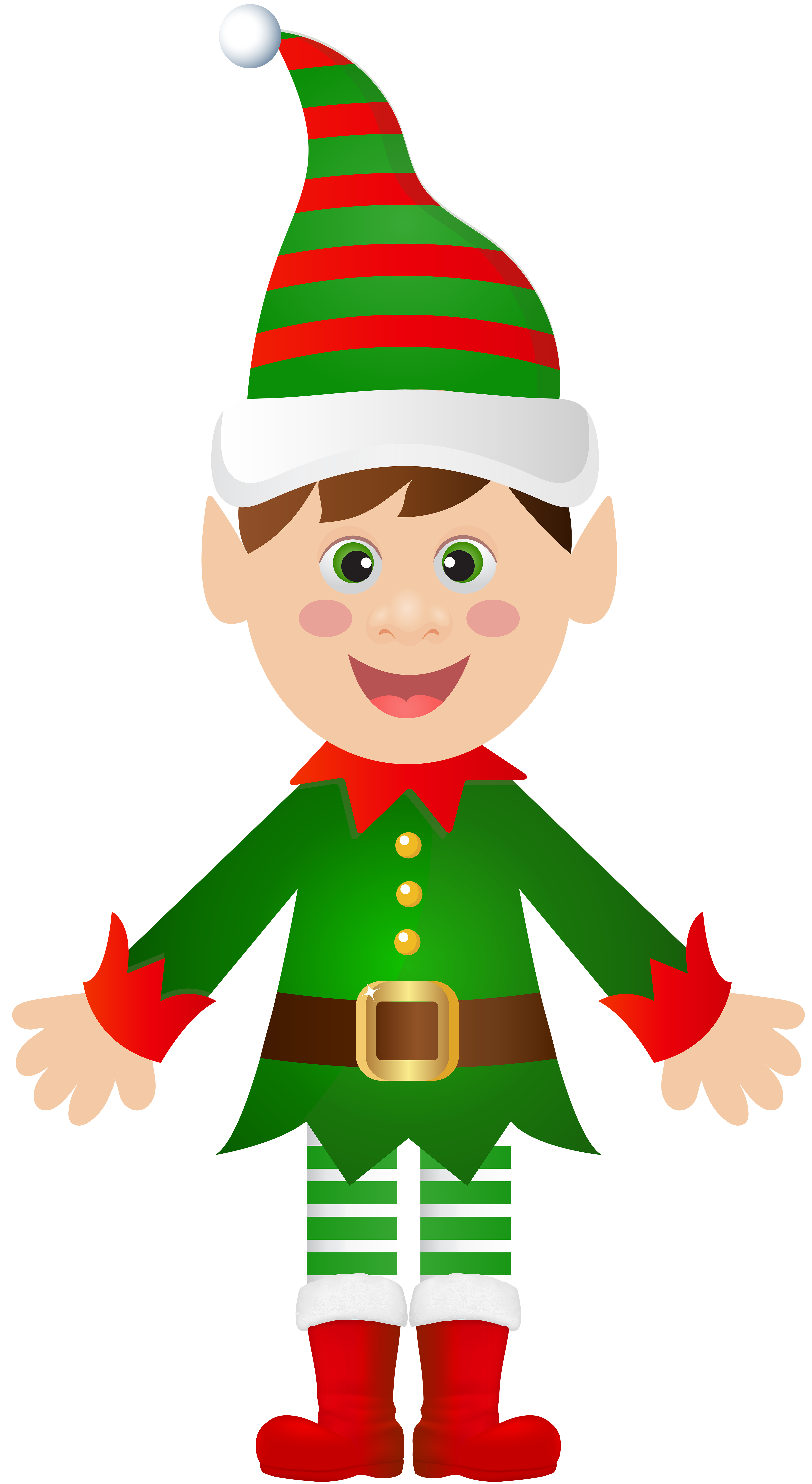 Christmas Elf Transparent Clip Art.