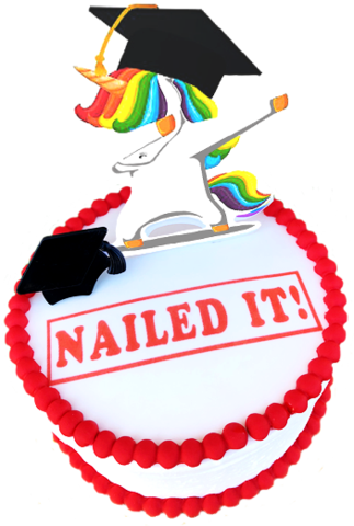 Unicorn Graduation Cake.