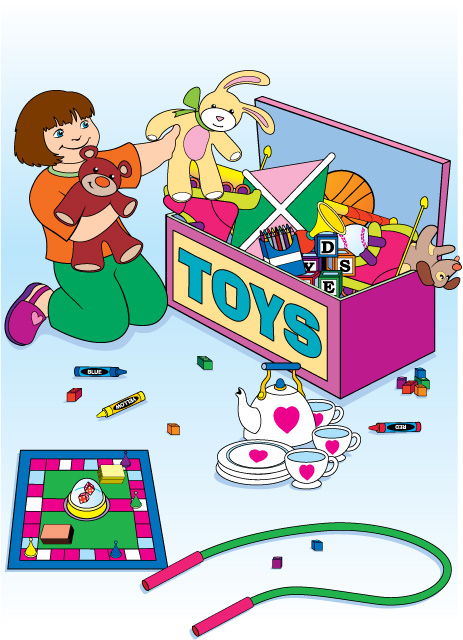 Pick Up Toys Clipart.