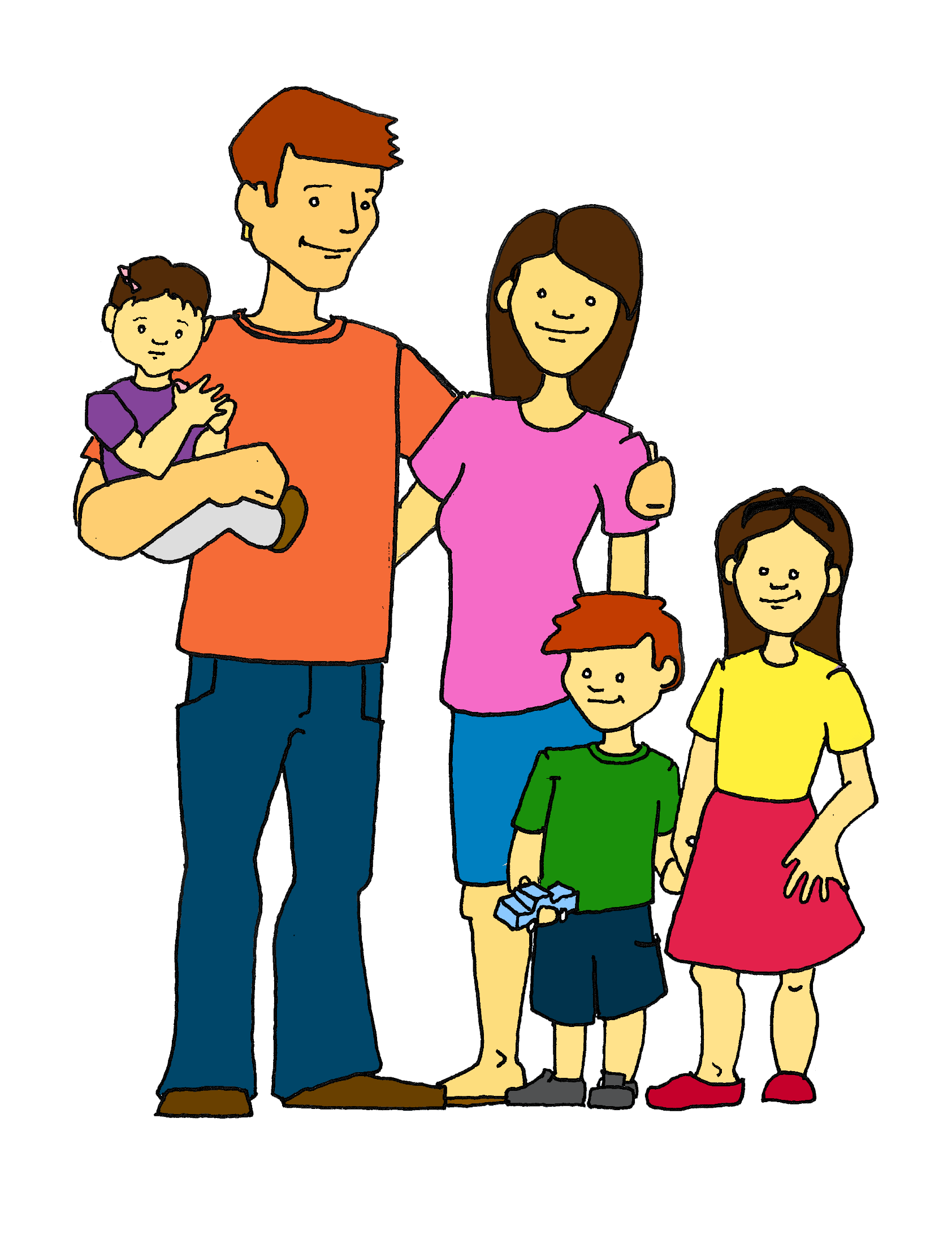 Young clipart family 6, Young family 6 Transparent FREE for.