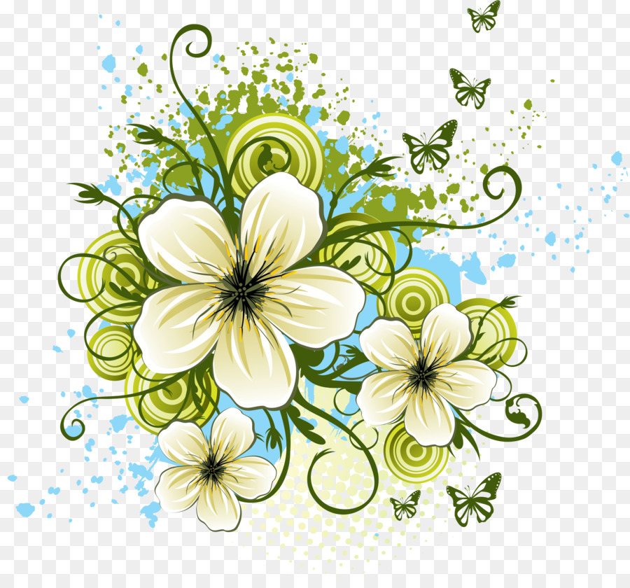 Flower Line Art clipart.