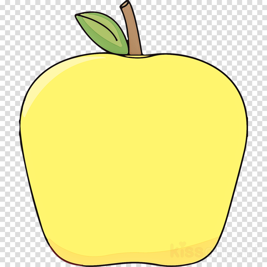 yellow apple fruit mcintosh plant clipart.