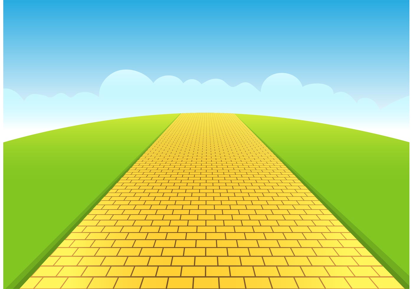 Brick Pathway Free Vector Art.