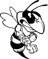 Hornet, Yellow Jacket, Bee Mascot Decal / Sticker.