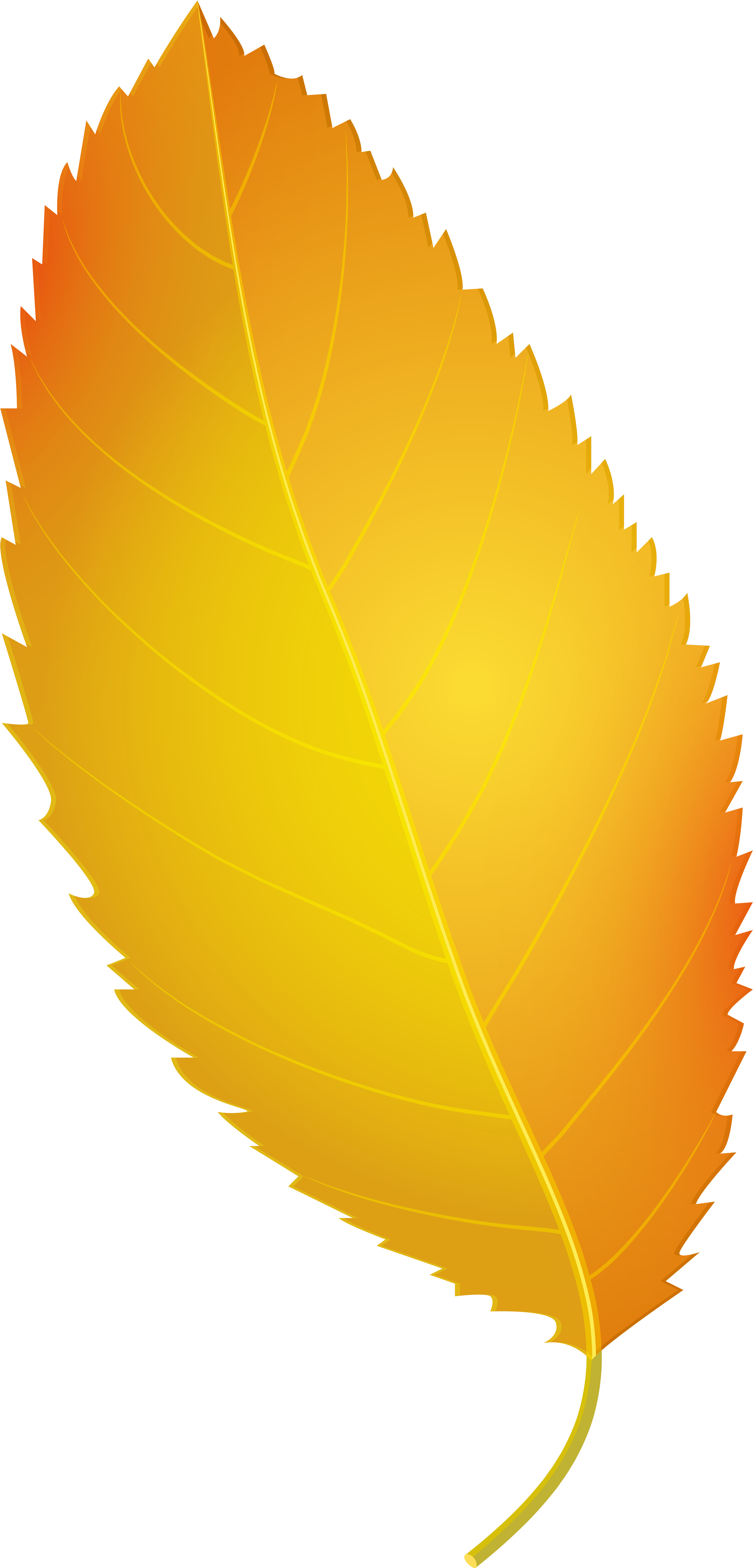 Yellow Autumn Leaf Png Clip Art.