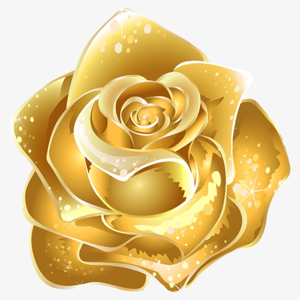 Rose Gold Rose Clipart.