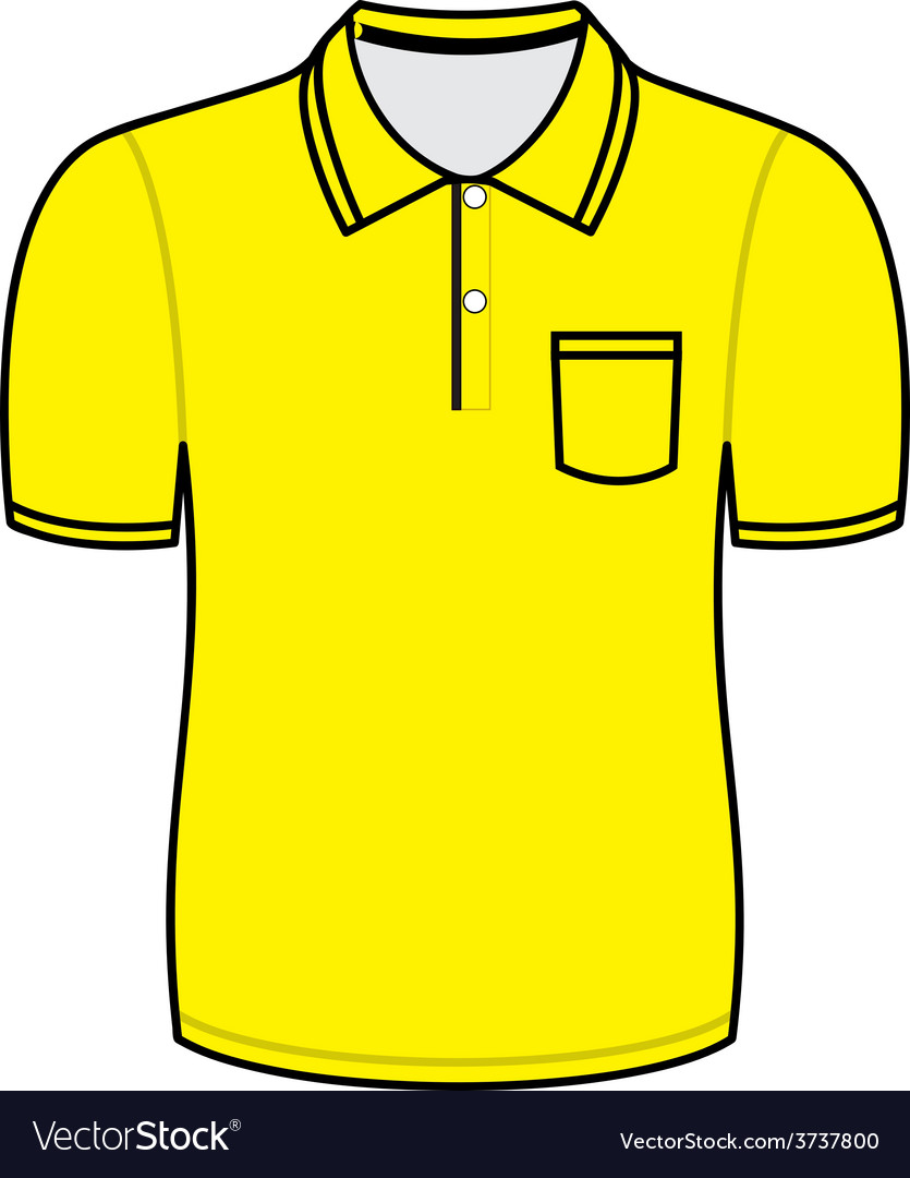 Yellow polo shirt outline.