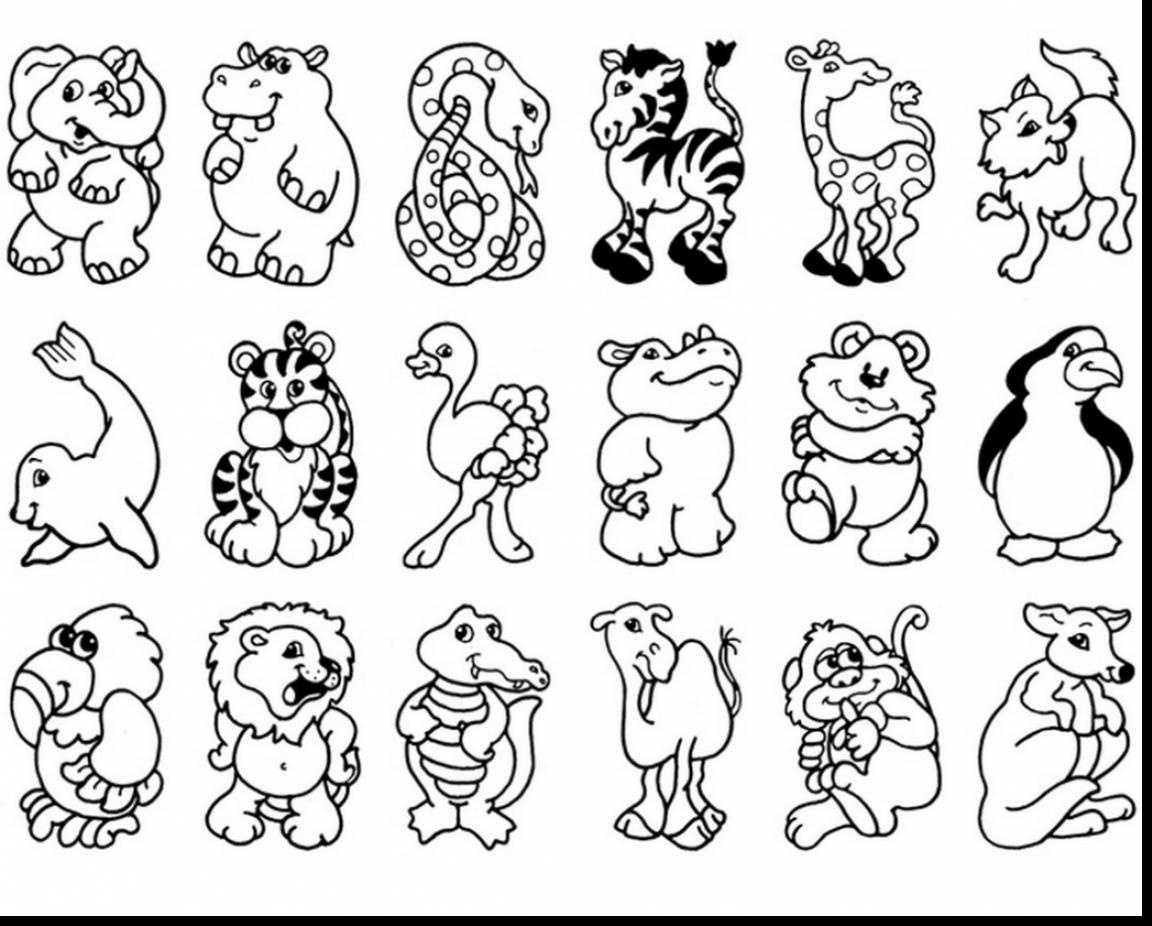 Zoo Animals Clipart Black And White.