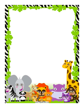 Jungle creatures are set against a zebra.