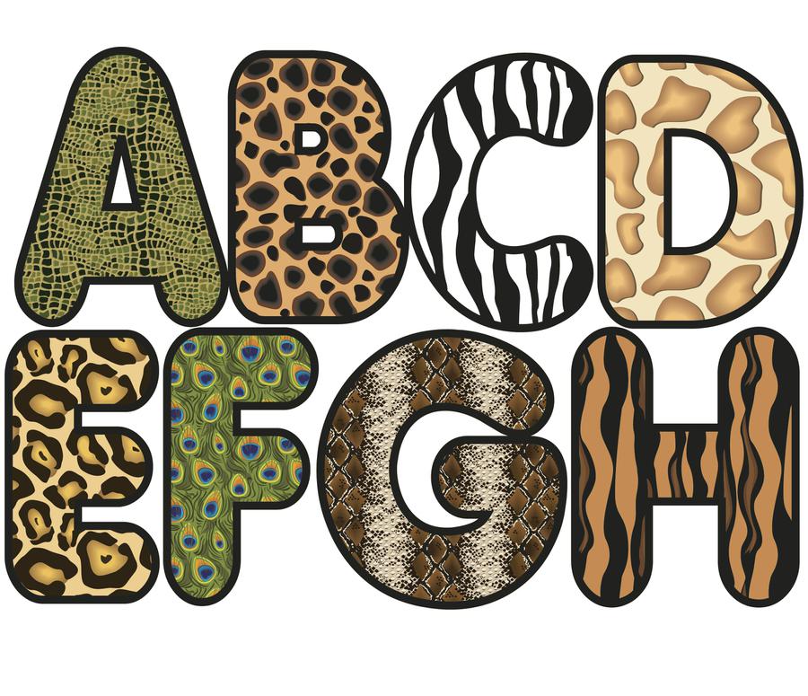 Zebra Print Letters Printable 8.