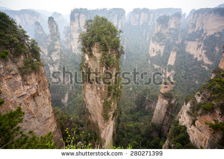 Zhangjiajie National Park Spring Hunan Province Stock Photo.