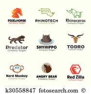 Zilla Clip Art Illustrations. 2 zilla clipart EPS vector drawings.