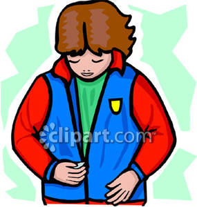 Zipping Coat Clipart.