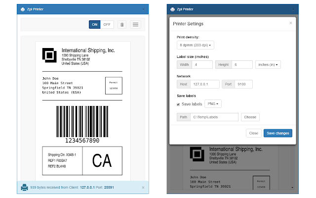 Print preview ZPL II commands using .NET WinForm before.