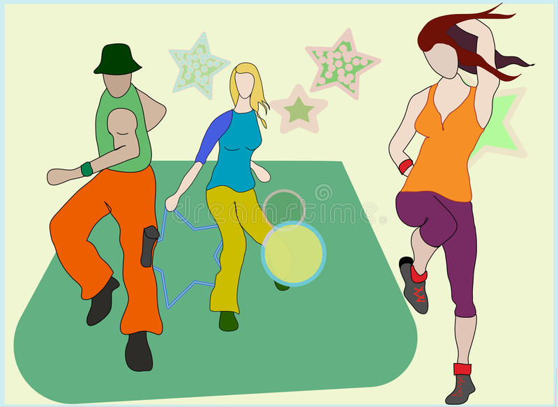 Zumba Stock Illustrations.