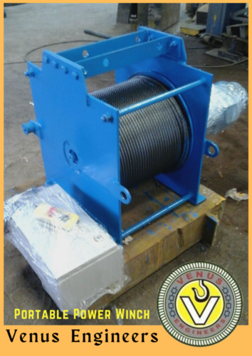 Brown Portable Winch Machine