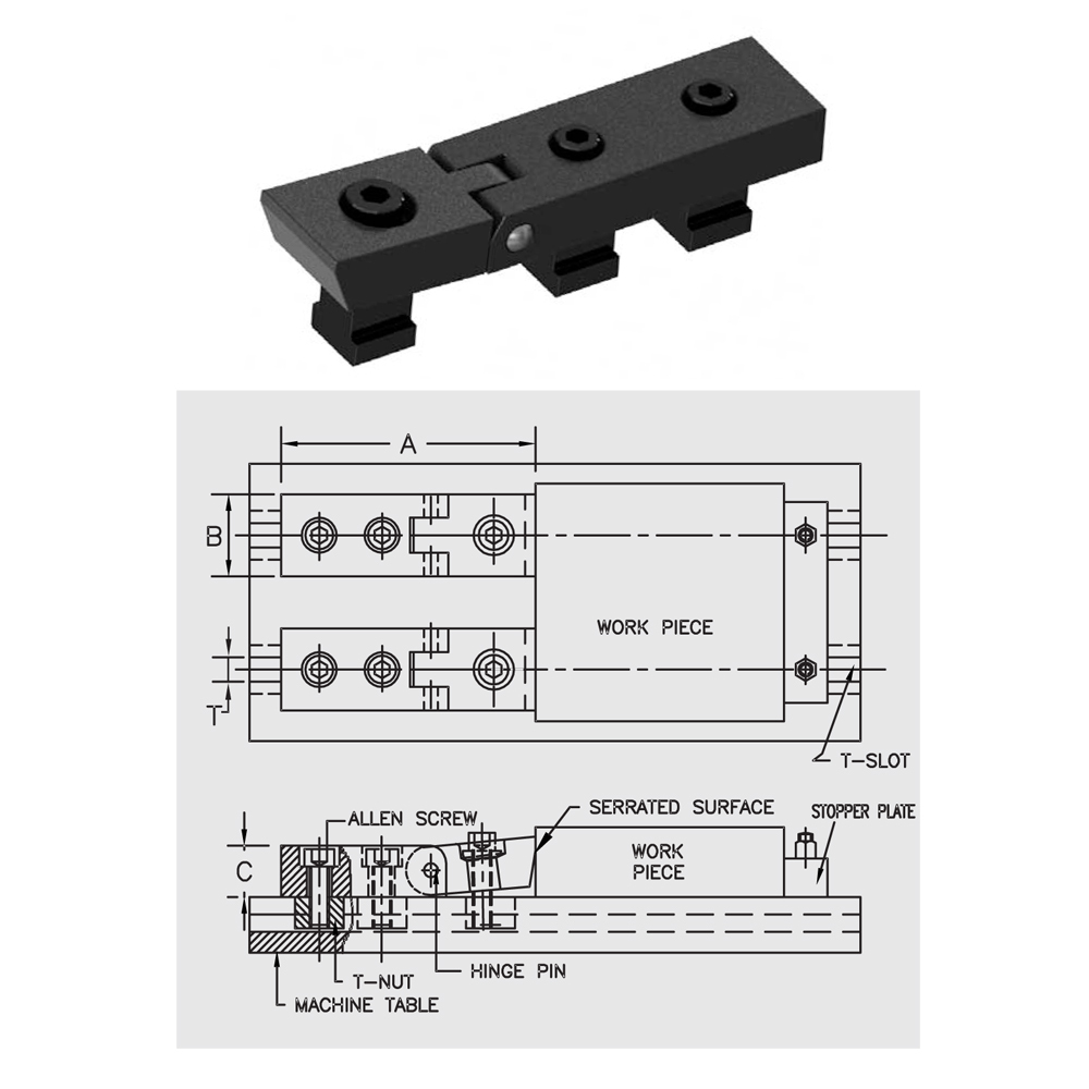 Black Low High Pinch Clamp