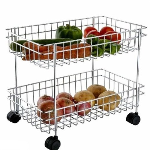 2 Layer Veg Trolley Application: For Modular Kitchen