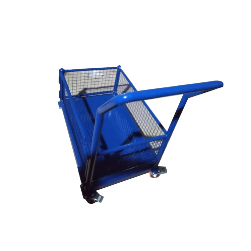 Blue Material Handling Trolley