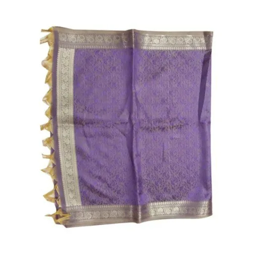 Purple Banarasi Silk Stole