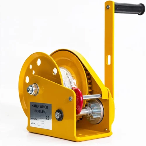 Yellow 1200 Lbs Auto Type Hand Winch