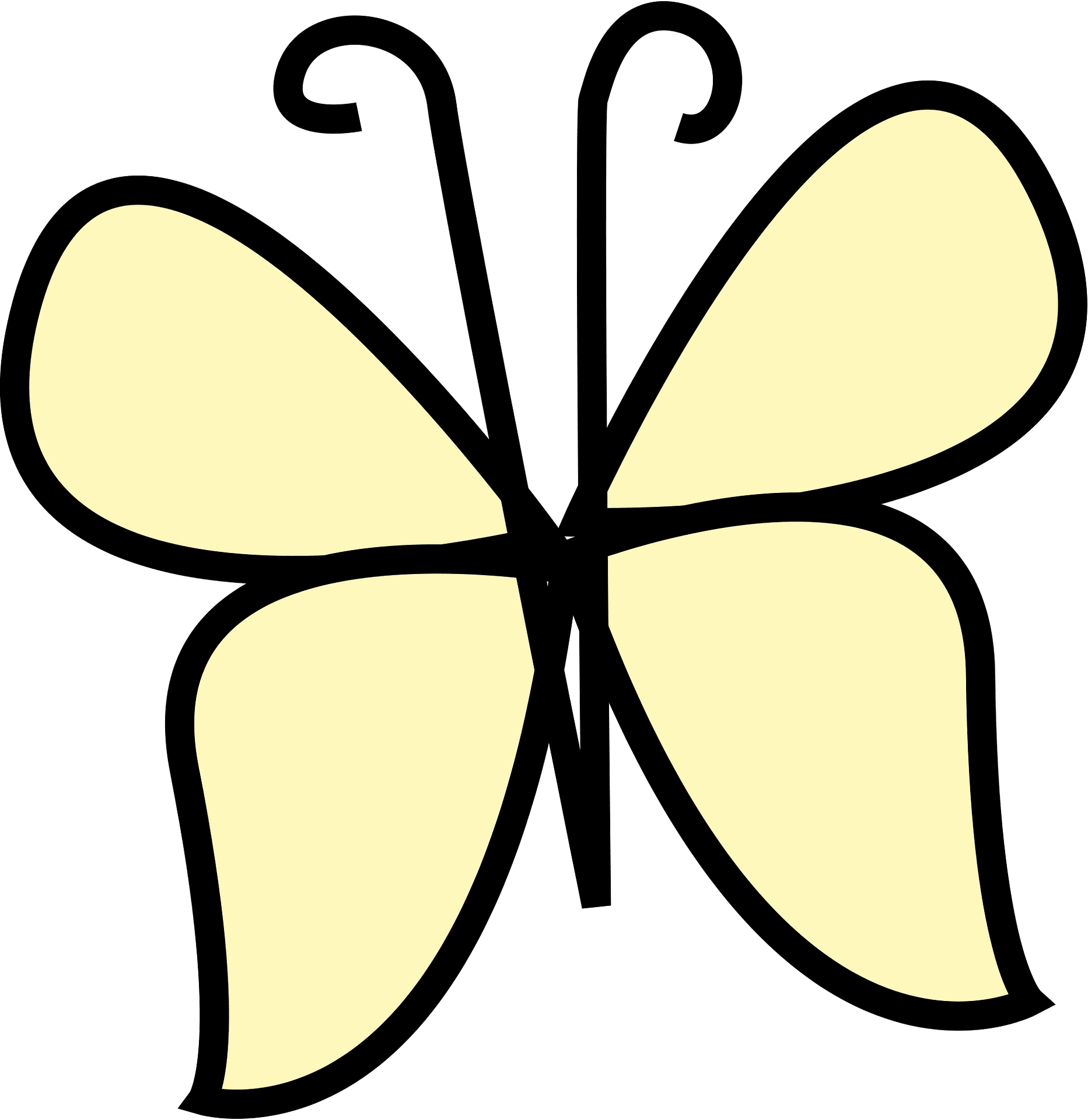 cute yellow butterfly clipart png