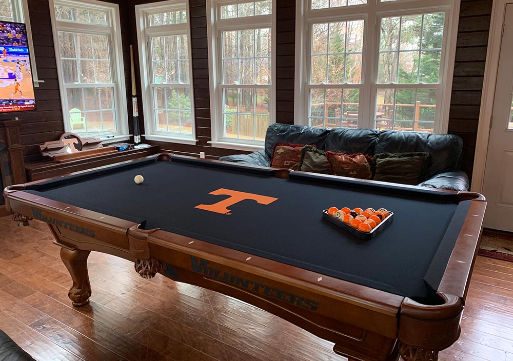 Tennessee Vols pool table felt