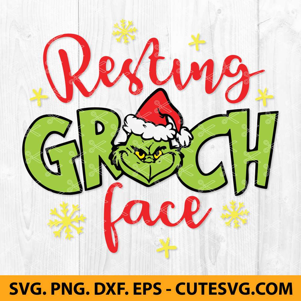 Resting Smiling Grinch Face Svg Christmas Svg Grinch Svg Grinchmas ...