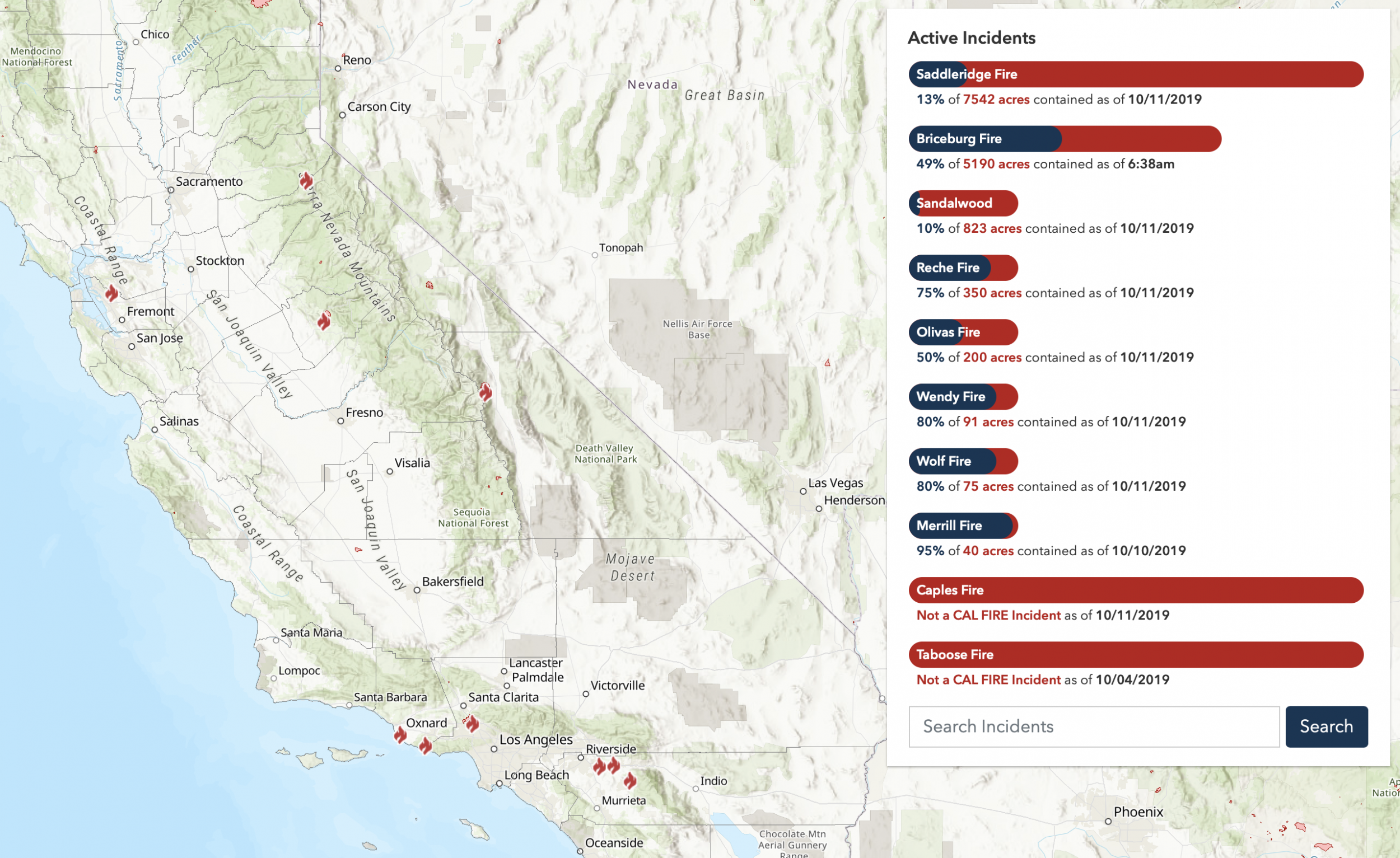 Map Of California Forest Fires