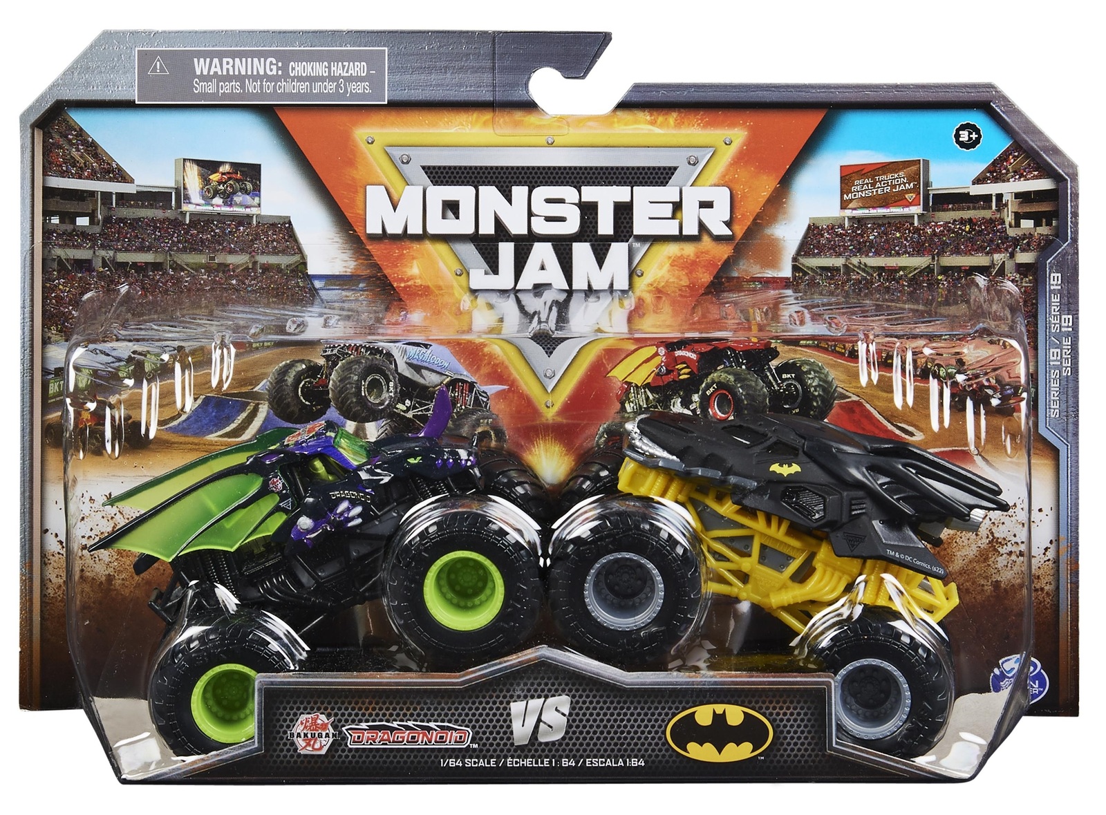 Buy Monster Jam: Diecast 2-Pack - Dragonoid vs Batman at Mighty Ape NZ