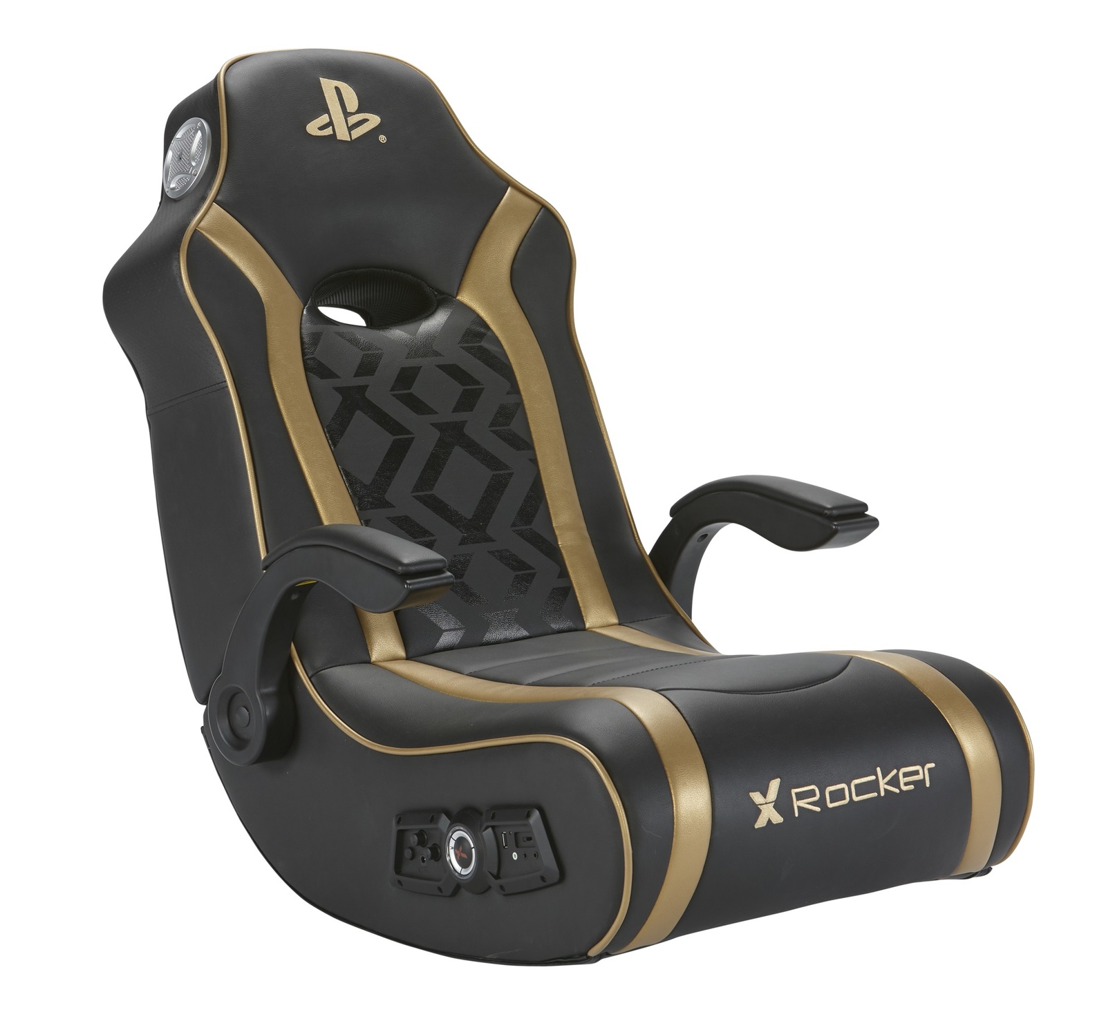 x rocker playstation gold 21 floor rocker junior gaming chair